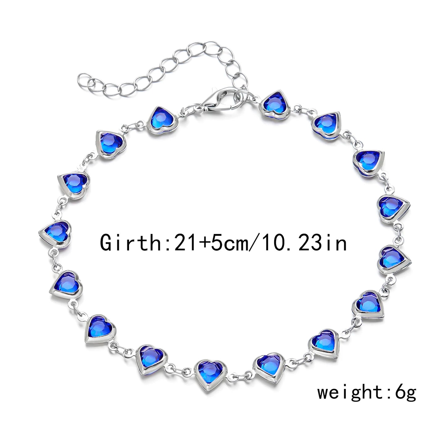 Heart Crystal Colorful Anklet for Women Butterfly Daisy Foot Leg Ankle Chain Girls Beach Party Sandals Jewelry anklet