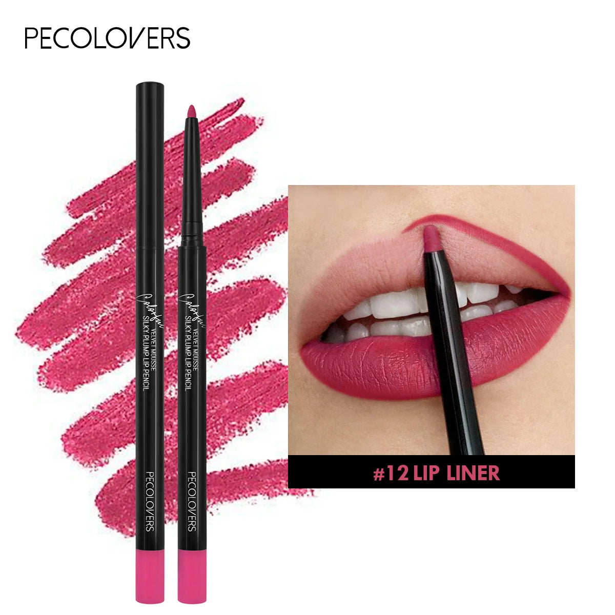 Waterproof Matte Lipliner Pencil Red Contour Tint Lipstick Long Lasting Non-stick Cup Moisturising Lips Makeup 12 Colors lips