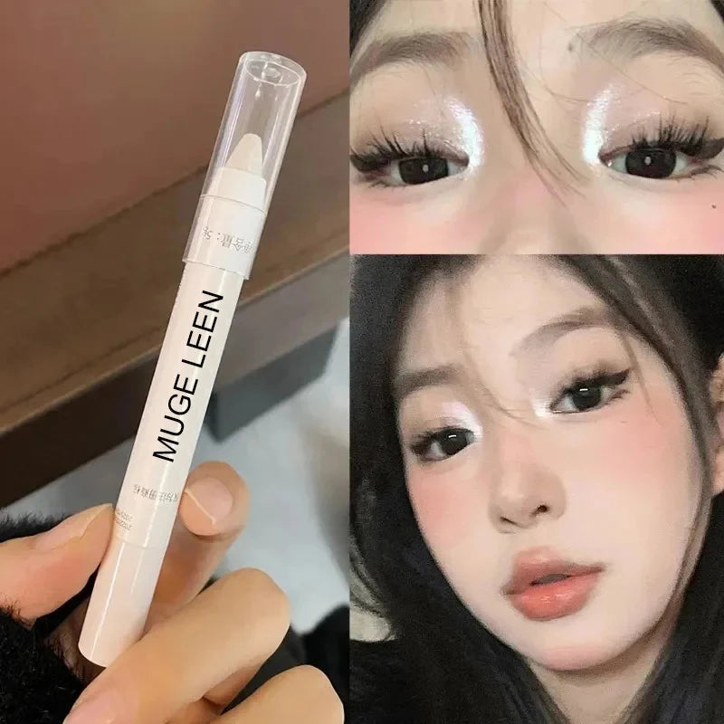 Flash Pearl Eyeshadow Pencil Waterproof Fine Flash Eye Highlighter Lasting Silkworm Eyeliner White Silver Brightening Pen Makeup eyes