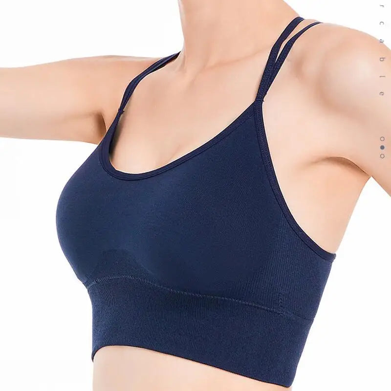 Women cross back yoga sports bra breathable shock proof fitness push up top yoga running active sportswear vest bra sports