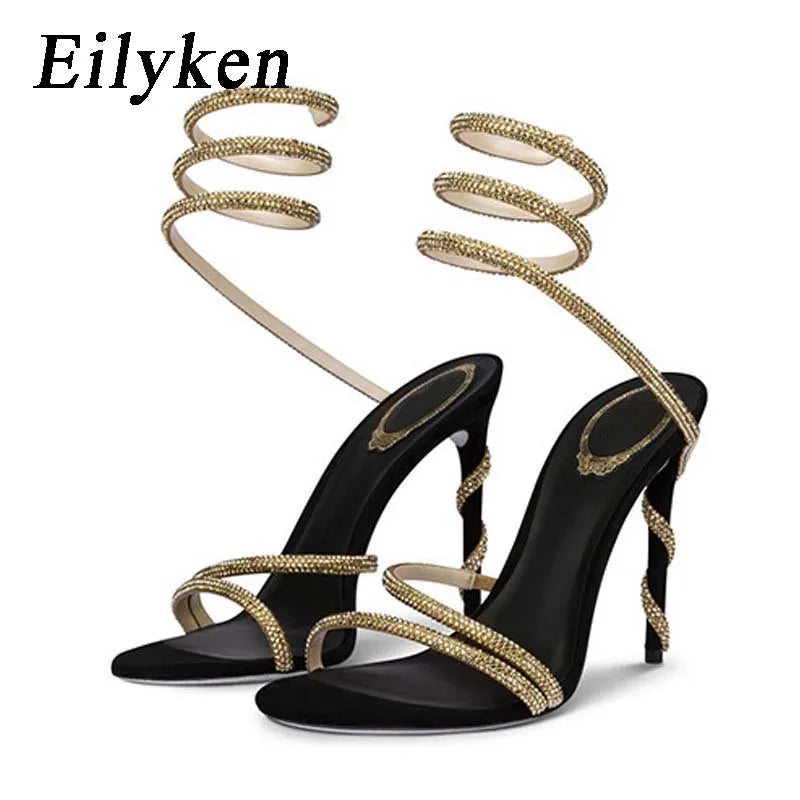 Design Sexy Thin High Heels Party Prom Shoes Fashion Ankle Strap  party sandal