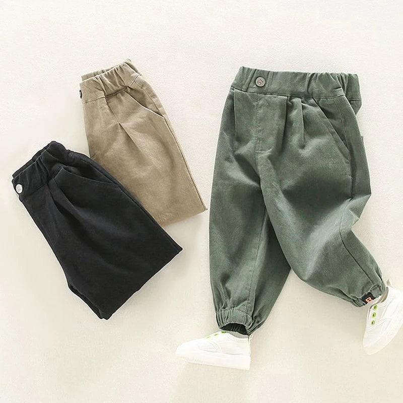 Baby Boys Casual Sweatpants Cargo Pants Children Clothing Kids Jogger Autumn Solid Winter Girls Outerwear Sports Trousers 1-8T  bottom boys