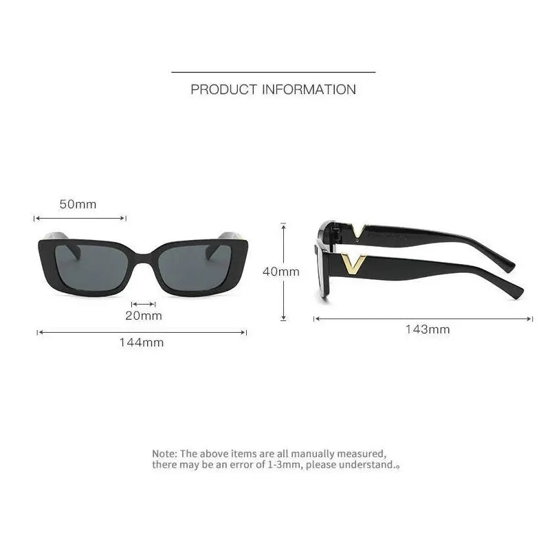 Rectangular Sunglasses New WOMEN'S Brand Designer Retro Small Frame Sunglasses Oculos De Sol Glasses