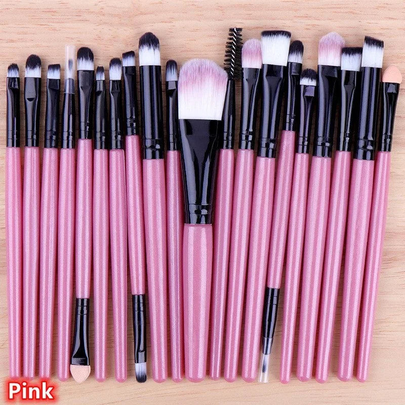 20PCS Makeup Brushes Set Professional Plastic Handle Foundation Eyeshadow Make Up Brushes makeup accessories