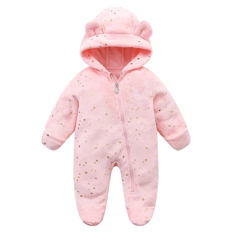 Soft Newborn Baby Clothes Flannel Autumn Winter Baby Boys Girls Jumpsuit Cartoon Newborn Bodysuit Warm Rompers for Babies 0-12M infants boys