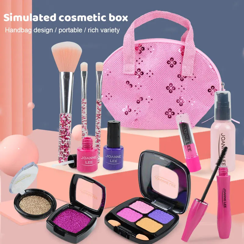 Kids Toys Simulation Cosmetics Set Pretend Makeup Toys Girls Play House Simulation Blinger Makeup Girls Play Bling Cosmetic Toy kids makeup