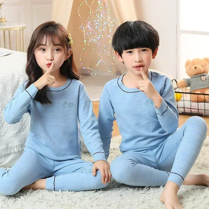 Winter Warm Pyjamas Sets for Boys Kids Thermal Pajamas Toddler Sleepwear Autumn Clothes for Children from 2 to 13 Years Old sports wear boys