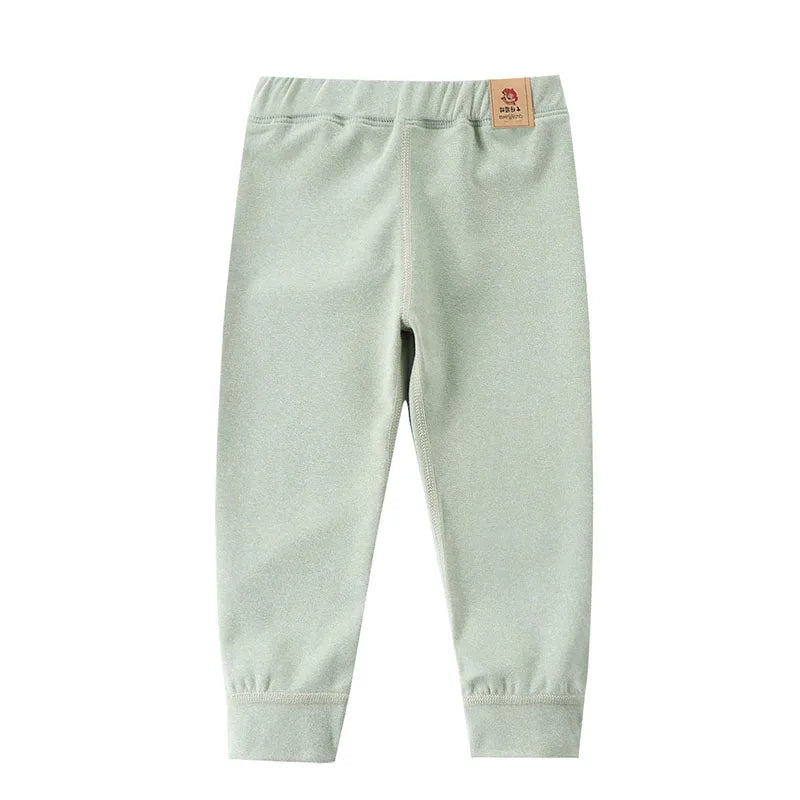 Children's Pants 2-7 Y  Autumn Winter Thermal Trousers Add Thin Velvet Girls Solid Leggings Simple Boys Leisure Pants  bottom boys