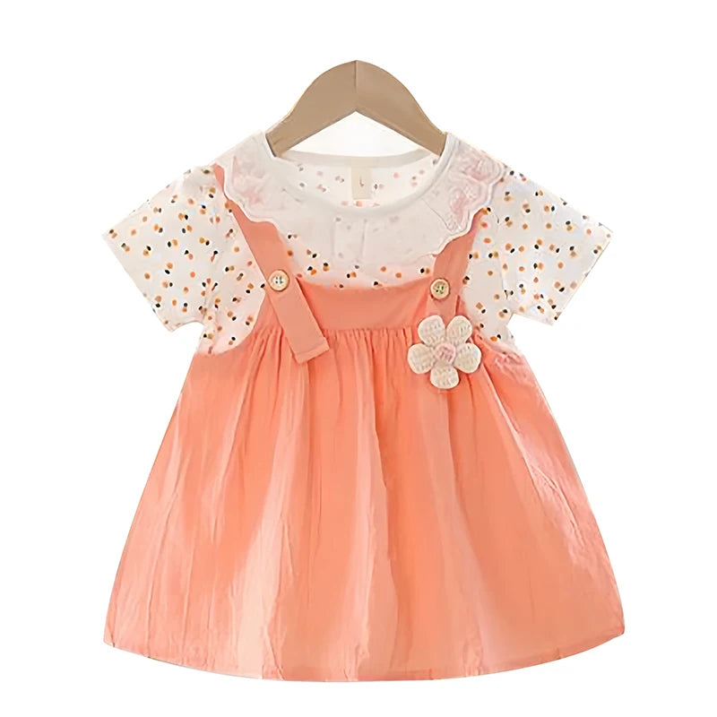 0-4Y Elegant Baby Girl Dress Lace Doll Coller Lovely Party Toddler Costume Flower Princess Outfit Girl Children Clothing A1177 girls dresses