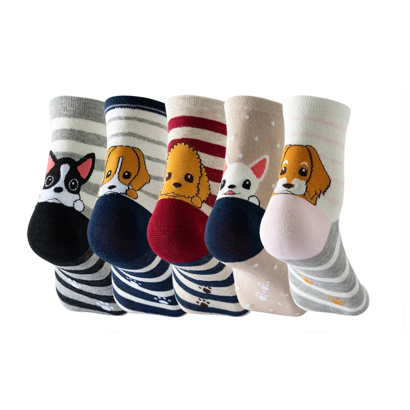 5 Pairs Women Socks Cartoon Cat Cute Funny Personality Soft Comfortable Chrismas Gift High Quality Cotton Socks For Women Socks