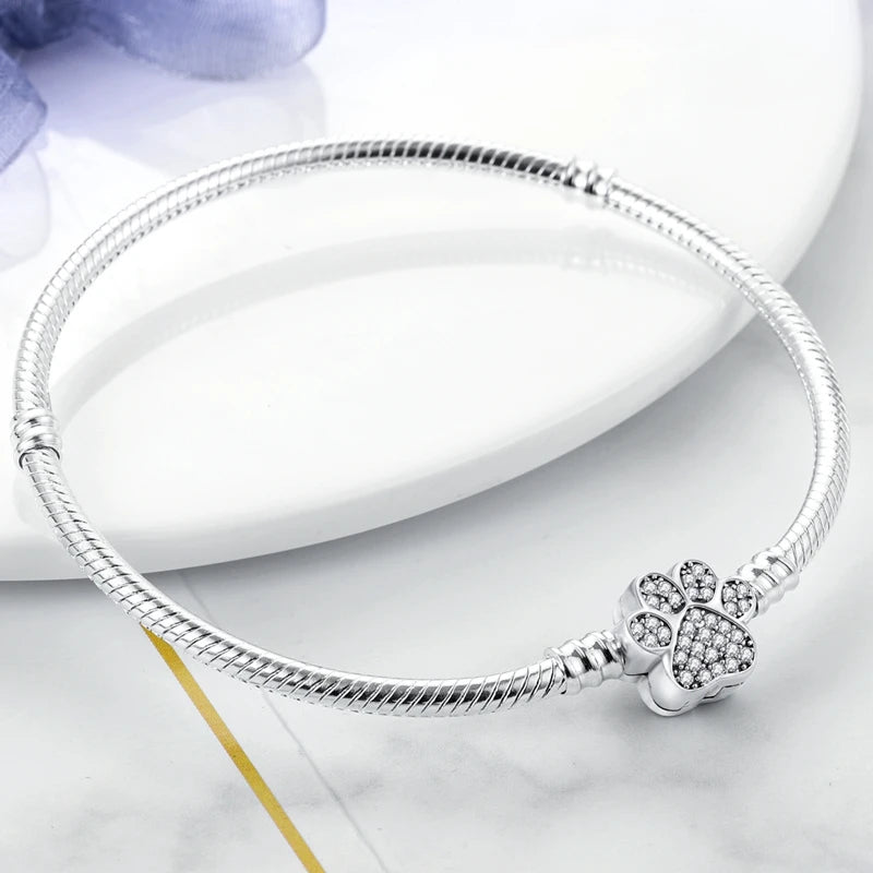 925 Silver Heart Snake Chain Bracelet For Women Infinite Knot Butterfly Infinity Clasp Femme Bracelet Bangles Luxury Jewelry bracelete