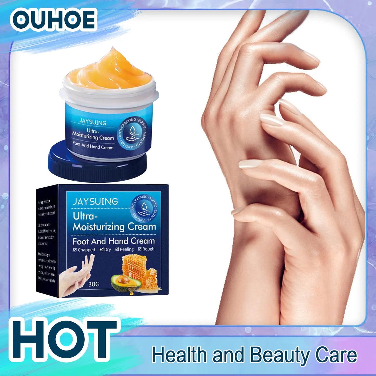 30g Anti-Drying Crack Foot Hand Cream Women Men Heel Cracked Repair Mask Care Moisturizing Whitening Dead Skin Removal Skin Care hand and feet