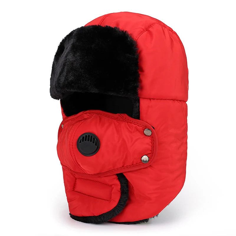 Warm Cap Winter New Fashion Men Women Hats Waterproof Thermal Fleece Bomber Hat Hooded Neck Warmer Hiking Scarves Snow Ski caps