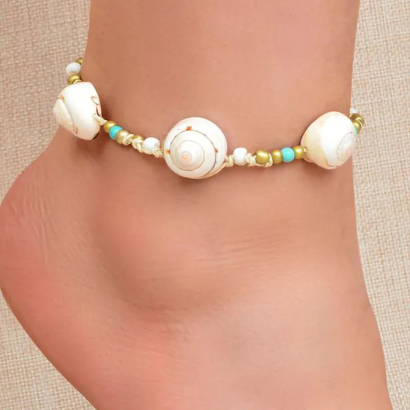 Starfish & Conch Decor Anklet