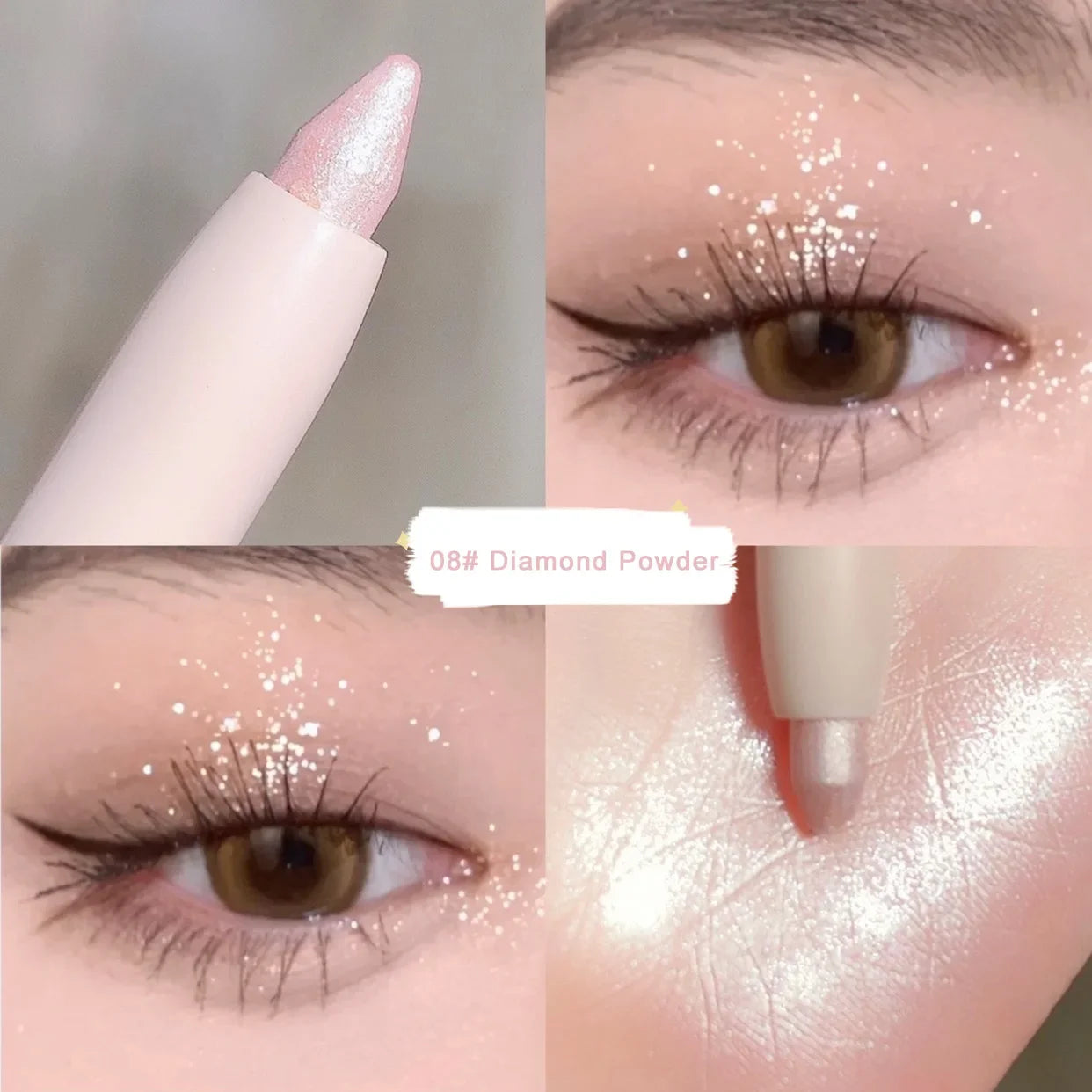 Eye Shadow Lying Silkworm Highlighter Pen Korean Eyes Makeup Matte White Pearl High-gloss Brightening Glitter Eyeshadow Stick eyes