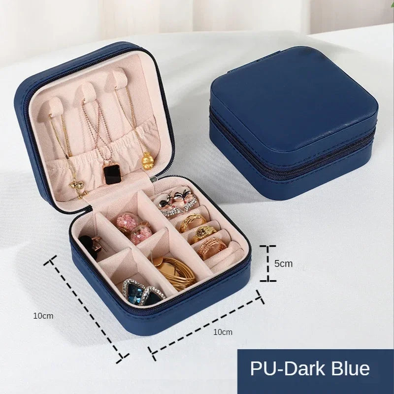 Jewelry Organizer Display Travel Jewelry Case Boxes Portable Jewelry Box Leather Storage Joyeros Organizador De Joyas jewellery box