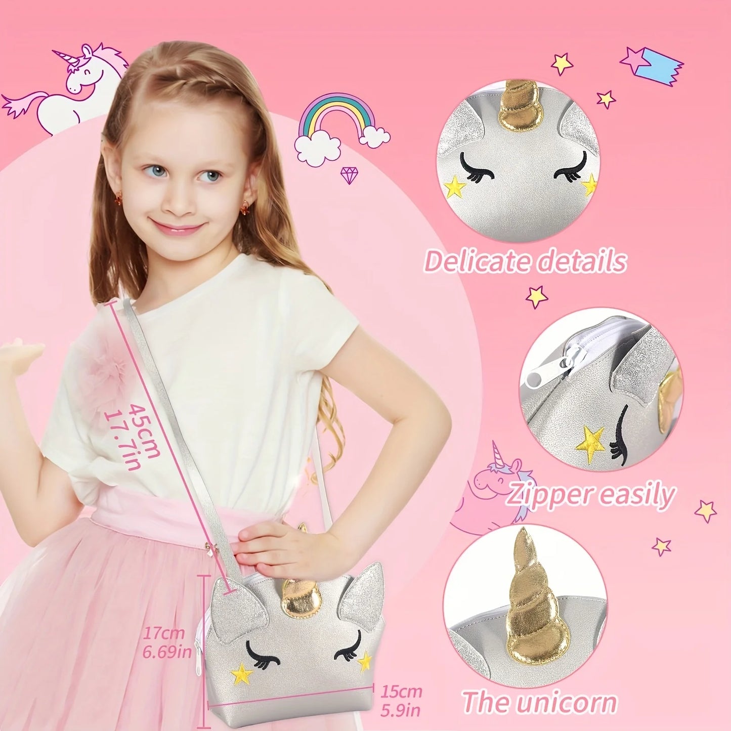 Girl Pretend Makeup for Toddlers Kids Play Makeup for Little Girls with Unicorn Purse Bag Toddler Makeup Kit Fake Make Up Toys kids makeup