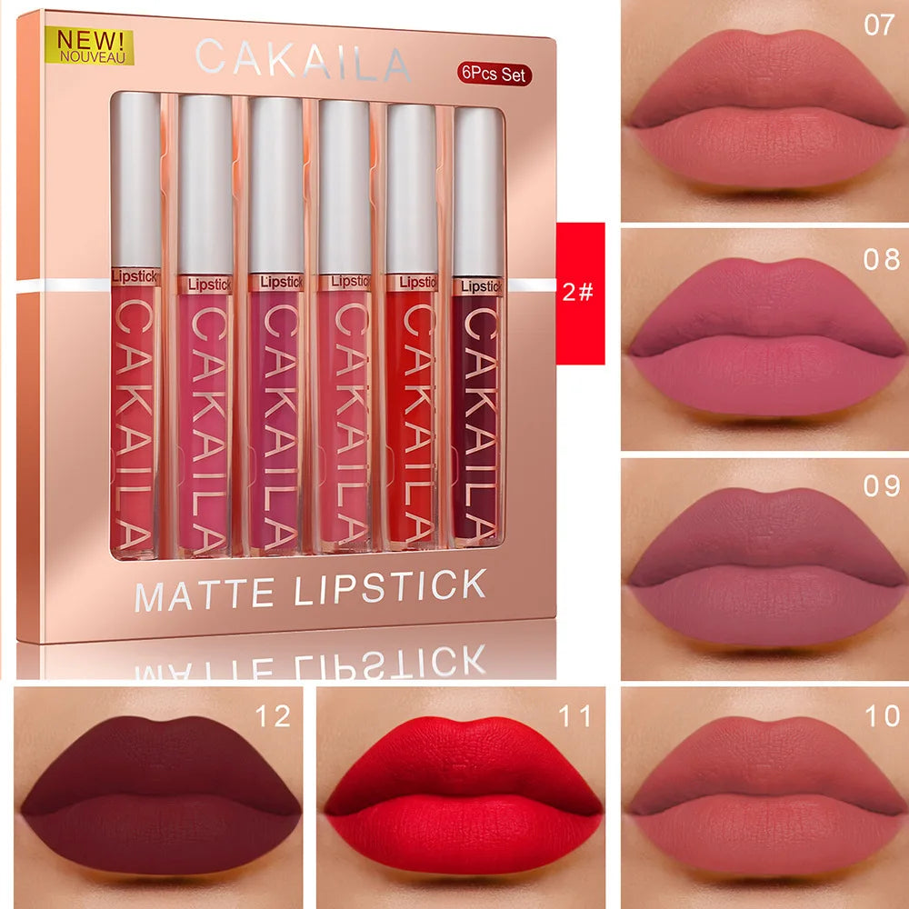 10/6 PCS Lipstick Set Matte Nude Liquid Lip Stain Makeup for women Non stick Cup Lip Gloss Waterproof Long lasting Cosmetics  lips