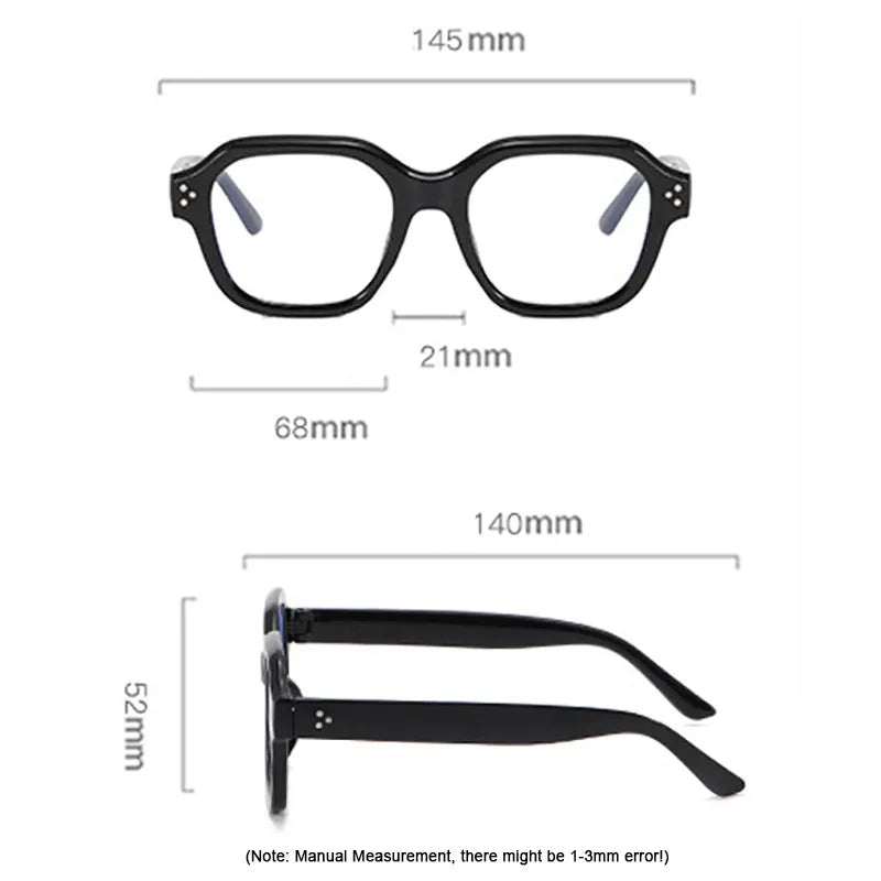 Anti Blue Light Computer Glasses Frame Women Oversized Men Trendy Fashionable Stylish Eyeglasses Classic Spectacles Ouclos Glasses