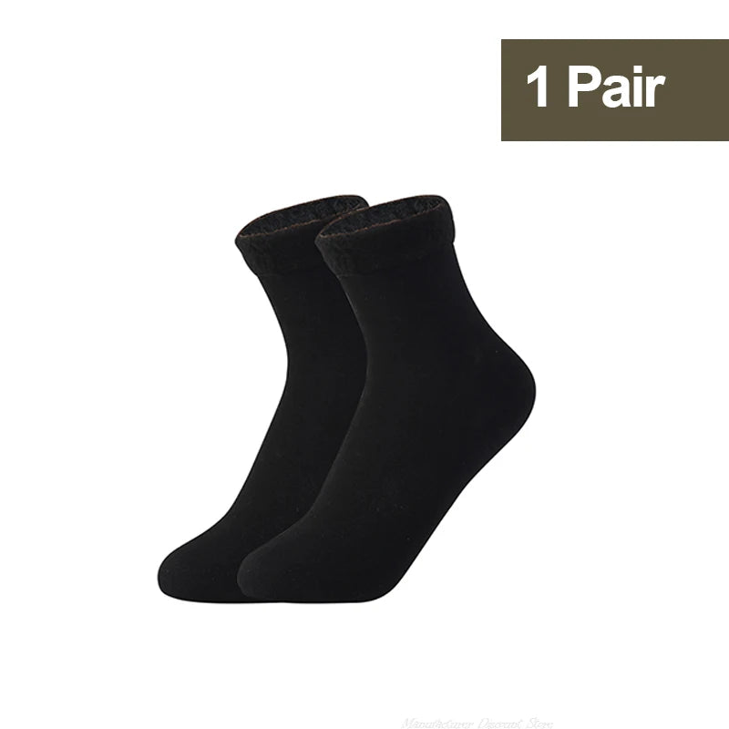 1/2/3/5/10Pairs Thermal Socks Women Winter Warm Thicken Fleece Short Socks Cashmere Wool Socks Snow Velvet Boots Home Floor Wear Socks