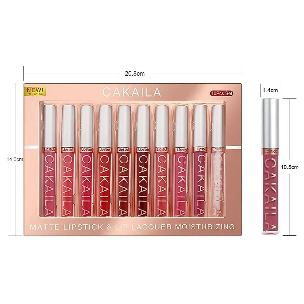 10/6 PCS Lipstick Set Matte Nude Liquid Lip Stain Makeup for women Non stick Cup Lip Gloss Waterproof Long lasting Cosmetics  lips