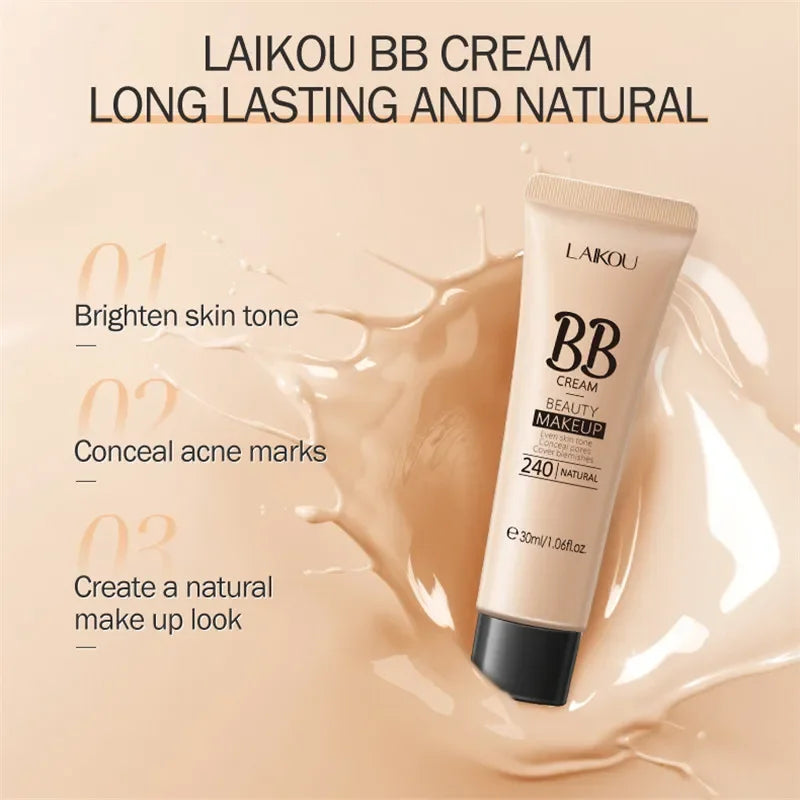 BB Cream Base Makeup Long Lasting Waterproof Brighten Skin Tone Cover Blemishes 30ml Concealer Foundation Liquid Face Makeup face