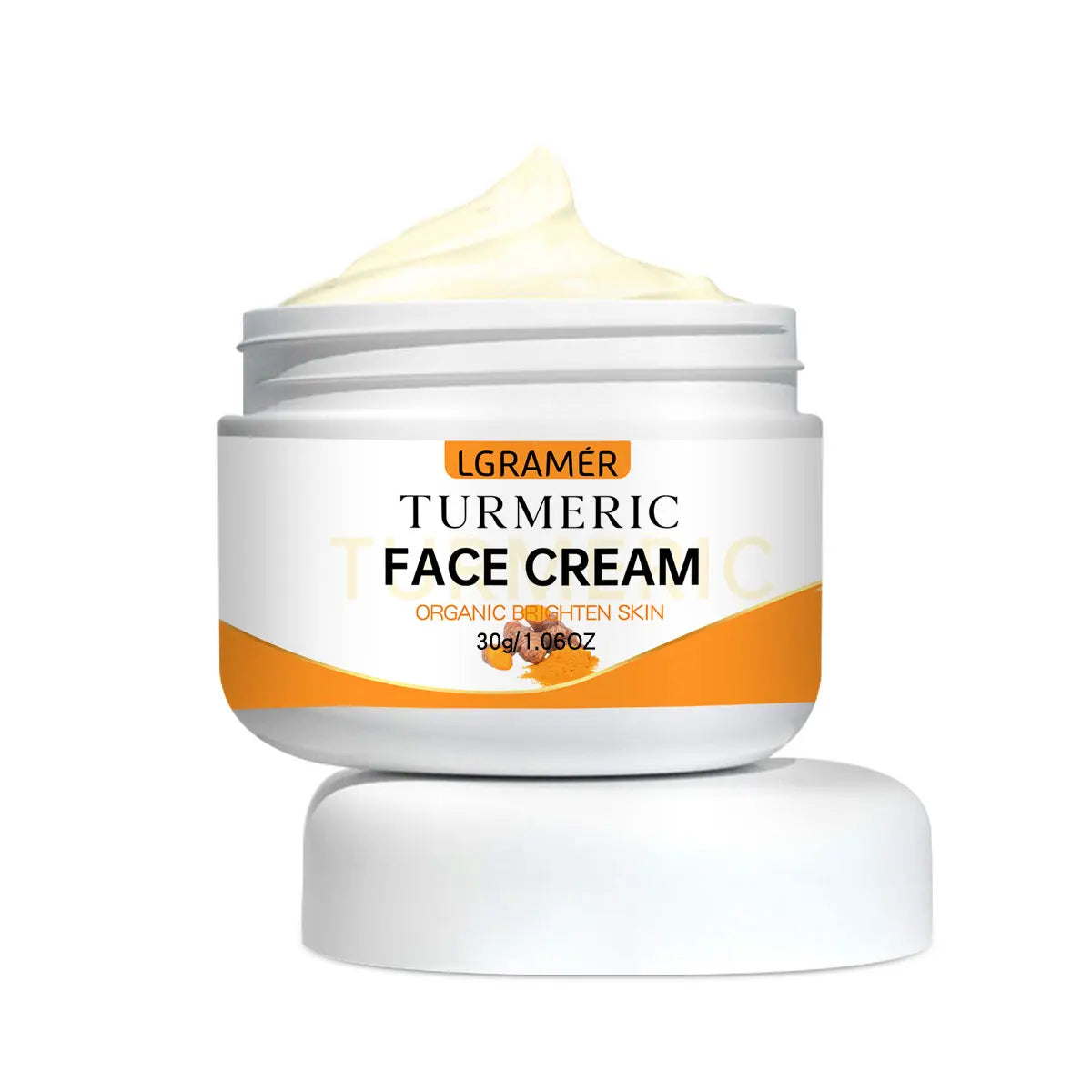 Turmeric Whitening Face Cream Wrinkle Removal Lighten Fine Lines Makes Skin Look More Youthful Birghten Moisturize Facial Care face care