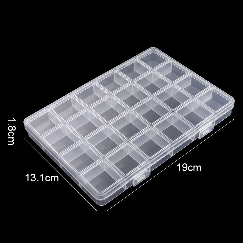 Transparent Storage Container Jewelry Box Clear Plastic Organizer Box Empty Earring Storage Organizer Display Case for Beads jewellery box