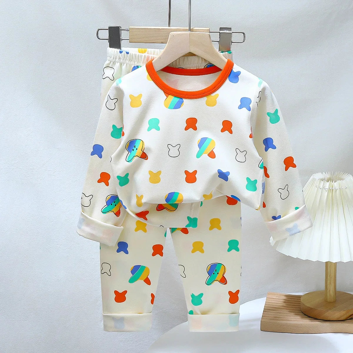 New 2023 Kids Boys Girls Pajamas Sets Cartoon Long Sleeve Lycra T-Shirt Tops with Pants Baby Spring Autumn Sleepwear Clothes