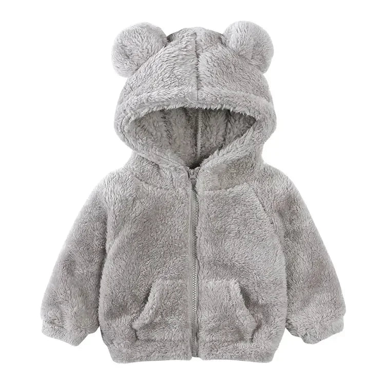 Thicken Warm Girls Winter Coat Cartoon Long Sleeve Hooded Coat for Girls Fashion Solid Color Kids Coat 1-6 Years boys jackets and coats