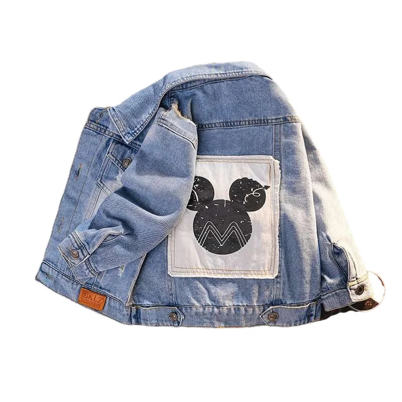 Denim Jacket For Boys Fashion Coats Children Clothing Autumn Baby Girls Clothes Outerwear Cartoon Jean Jackets Coat girls jackets and coats