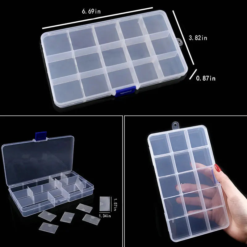 Plastic Organizer Storage Box  Container Jewelry Box with Adjustable Dividers for Beads Art DIY Crafts Jewelry Fishing Tackles jewellery box