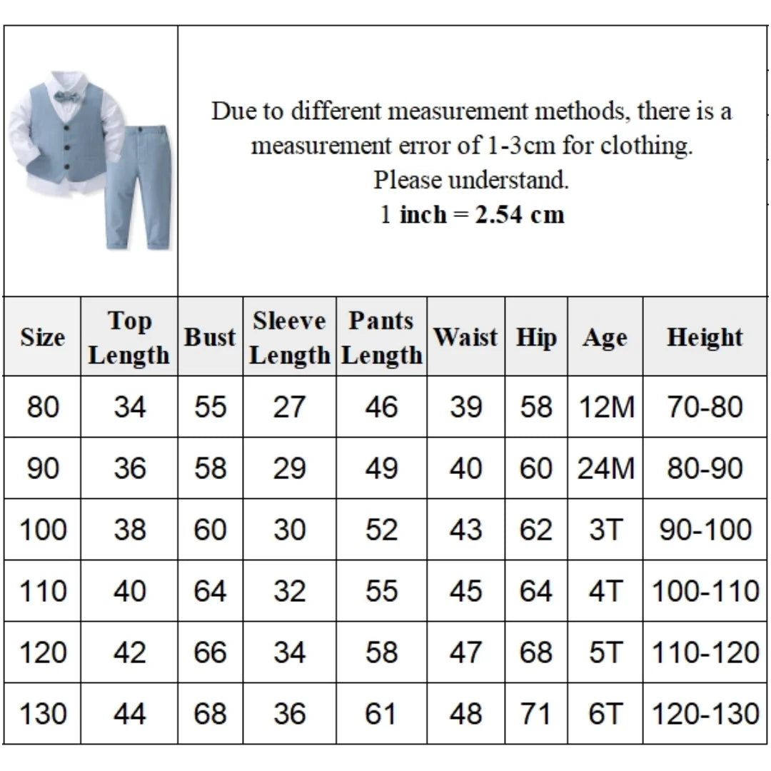 Gentleman Outfits Birthday Costume for Boy Children Spring Autumn Boutique Clothing Set Solid Vest Suit Kids Cotton Formal Wears boys dress