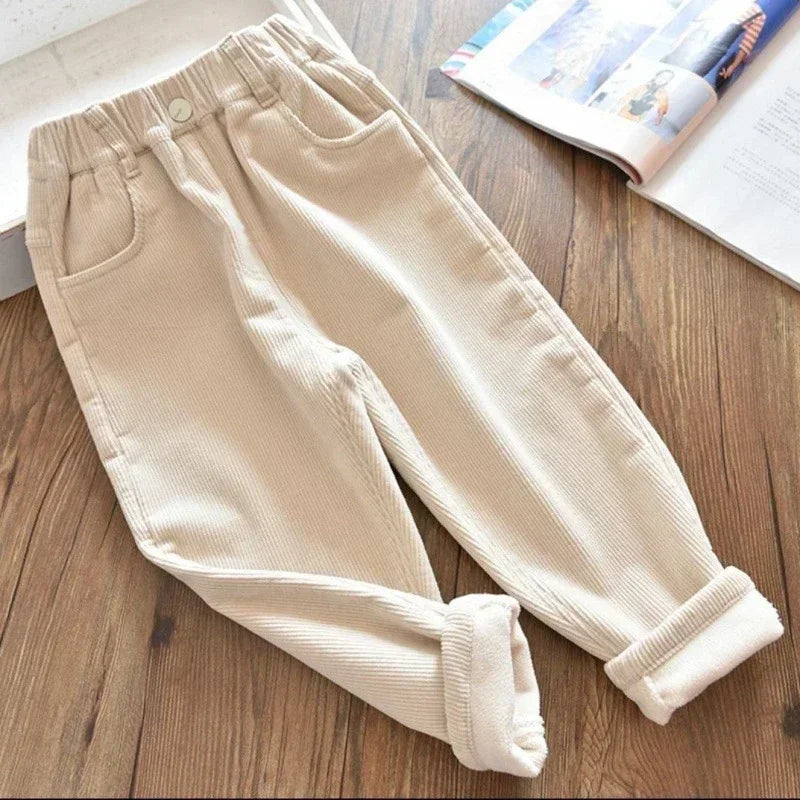 Harem Pants Corduroy Children Outfits Tracksuit Winter Cotton Trousers Kids Outwear pants Boys Girls Casual Warm Loose Pants bottoms girls