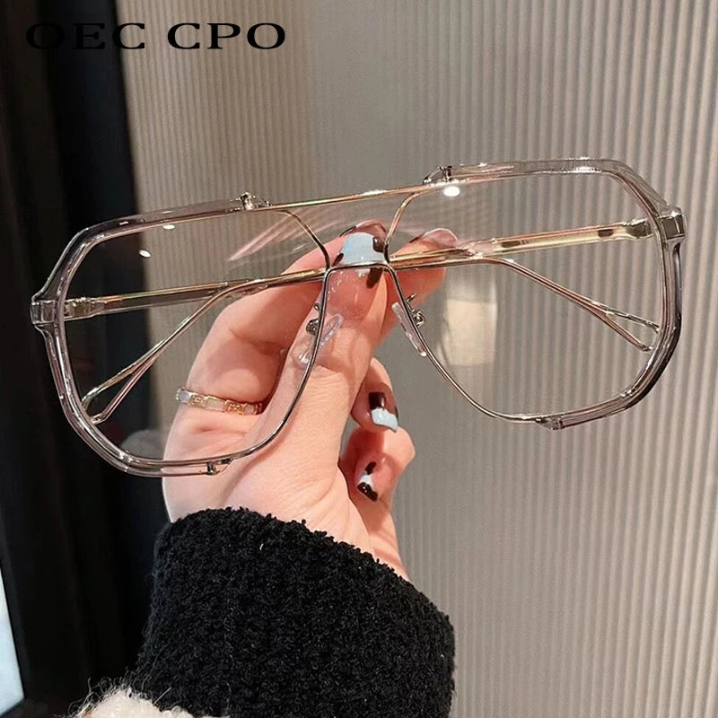 Oversized Sunglasses Women  New Unique One Piece Fashion Sunglasses For Men UV400 Punk Glasses Trending Female Eyewear UV400 Glasses