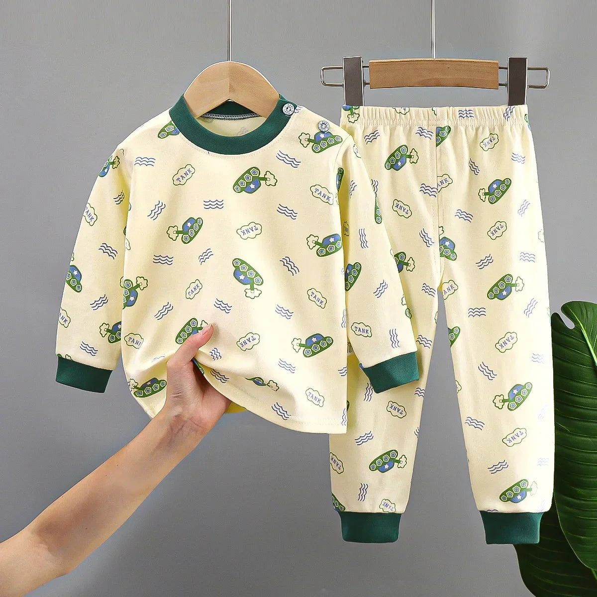 New Kids Boys Girls Pure Cotton Pajamas Cute Cartoon Long Sleeve Pyjamas Toddler Baby Autumn Sleepwear Children's Clothing Sets night wear girls