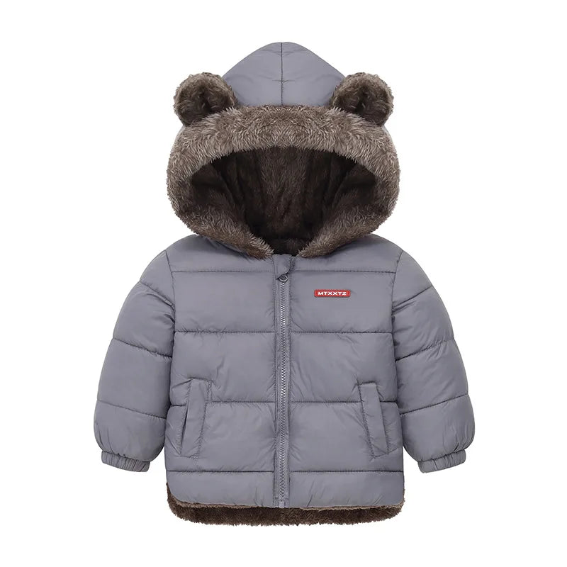 Kids Thick Warm Coats Winter Children's Fleece Hooded Jackets Autumn Cashmere Padded Snowsuit Boys Girls Cotton Outerwear 2-6Y boys jackets and coats