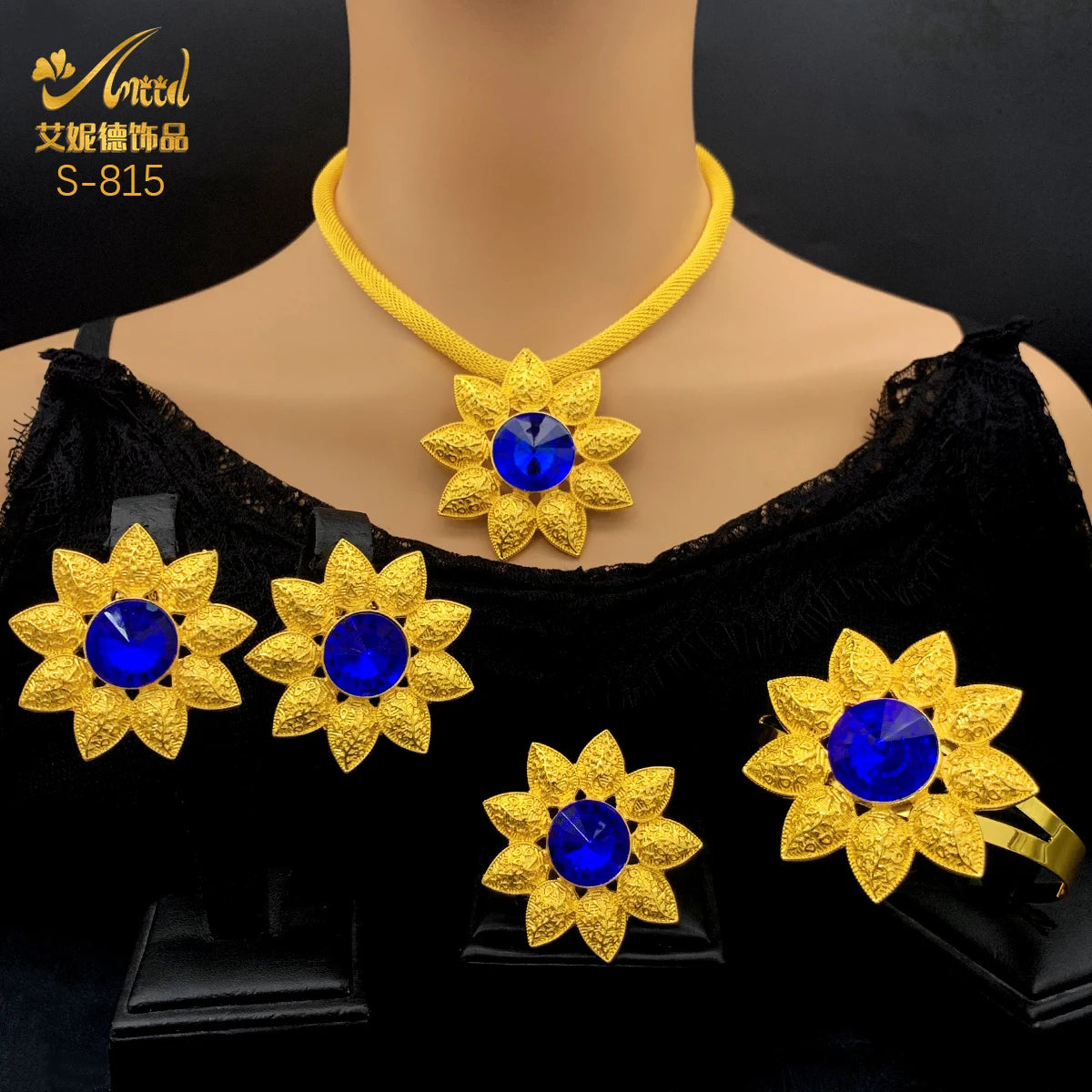 Dubai African Necklace Earrings Jewelry Set For Women 24K Gold Plated Indian Nigeria Bridal Wedding Party Jewellery  indian jewellery