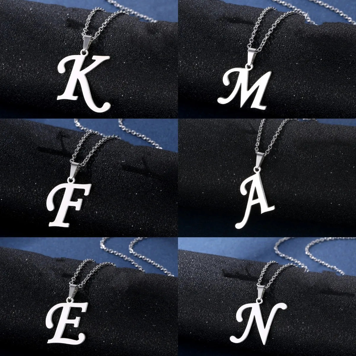 Fashion Letters A-Z Necklace for Women Men Stainless Steel High Quality English Alphabe Necklace A B C D E FGHIJKLMNOPQRSTUVWXYZ necklace