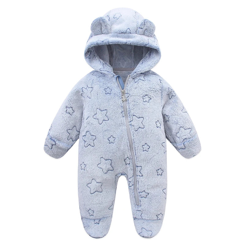 Soft Newborn Baby Clothes Flannel Autumn Winter Baby Boys Girls Jumpsuit Cartoon Newborn Bodysuit Warm Rompers for Babies 0-12M infants boys