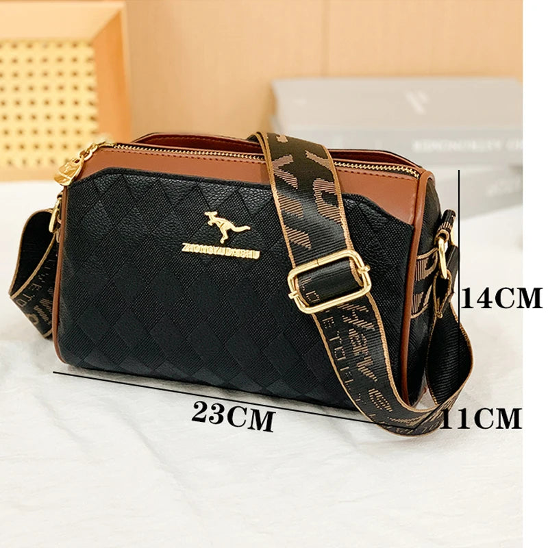 Luxury High Quality Women Messenger Bag Famous Designer Lady Shoulder Bags Fashionable Checkered Trendy Crossbody Bolsas Sac A bags