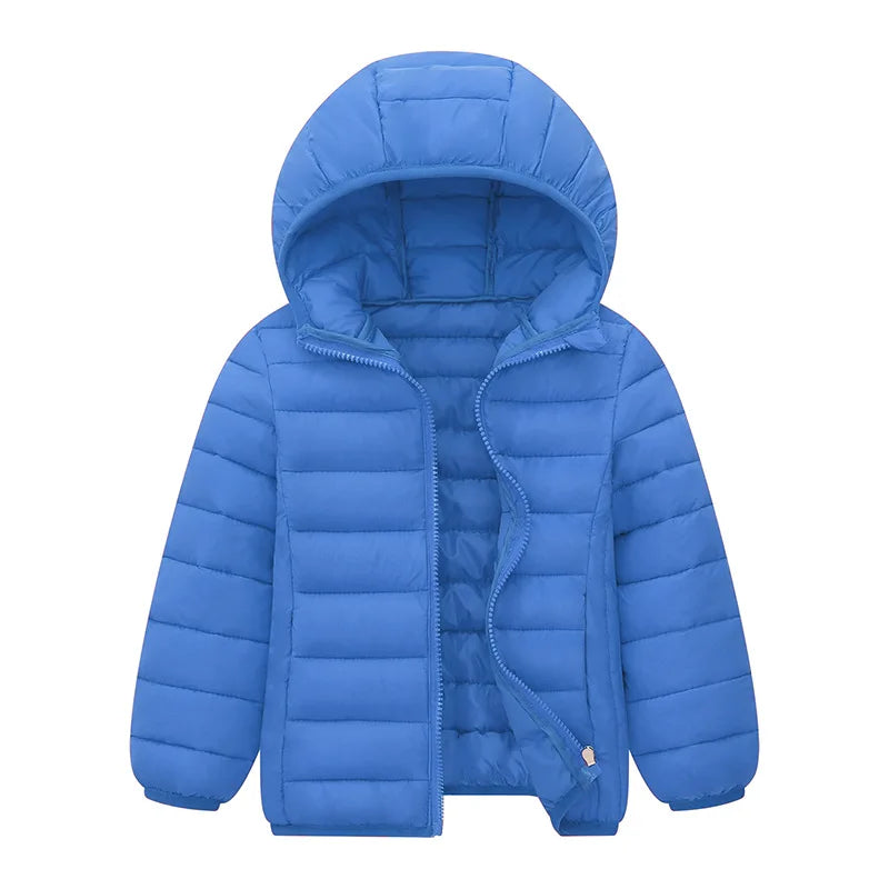 Kids Boy Lightweight Down Jacket Autumn Winter Coats Children Girl Warm Hooded Outerwear Teen Students Cotton Clothes 6-14 Years boys jackets and coats