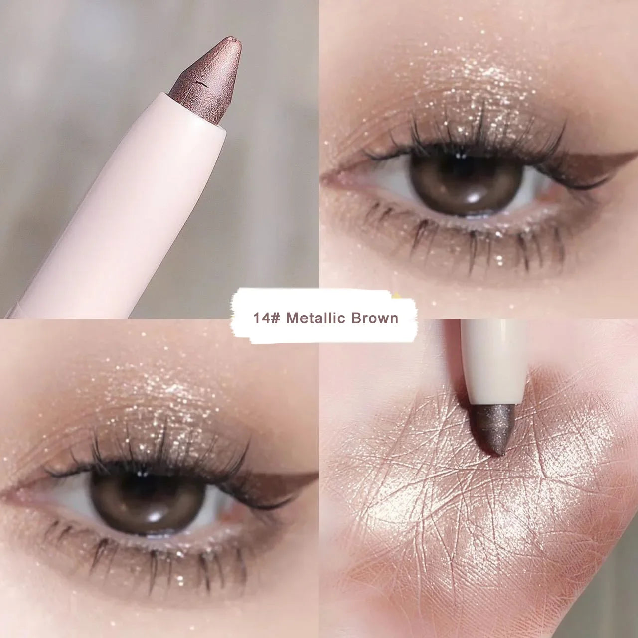 Eye Shadow Lying Silkworm Highlighter Pen Korean Eyes Makeup Matte White Pearl High-gloss Brightening Glitter Eyeshadow Stick eyes