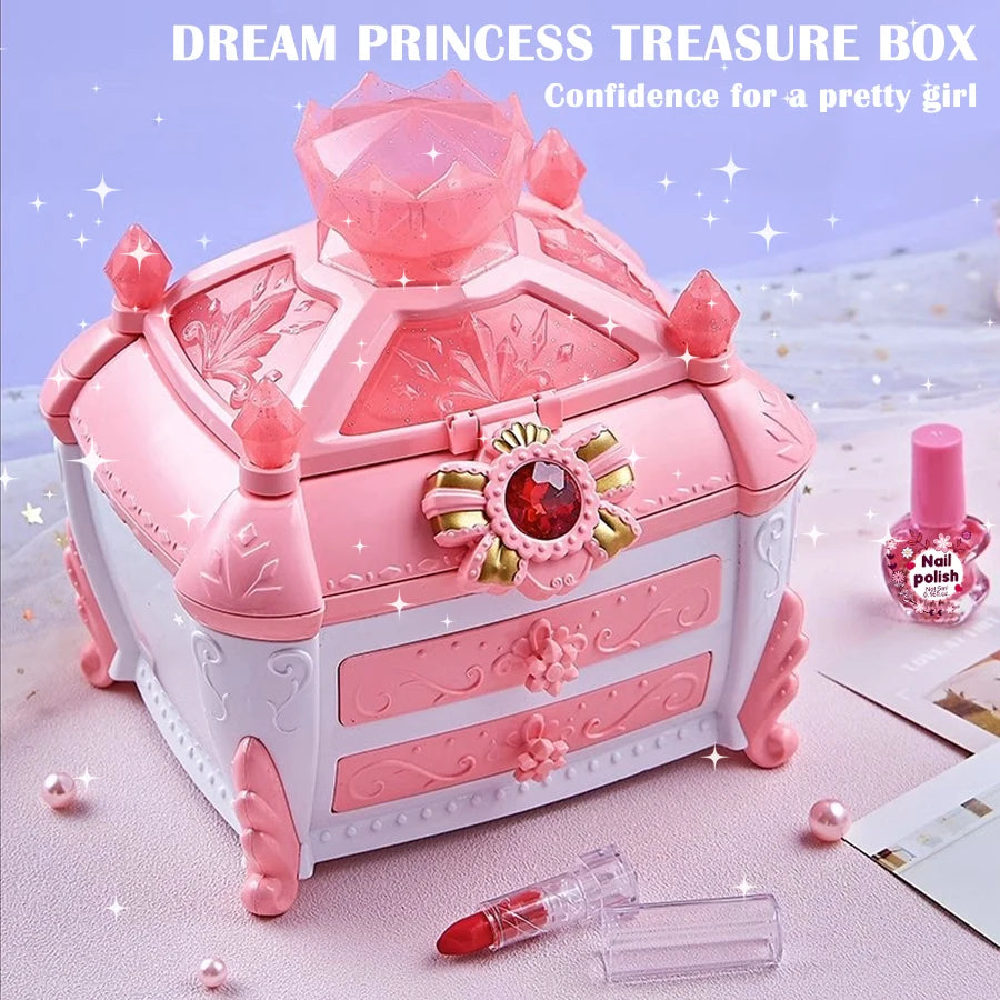 Kids Makeup Kit for Girls, Kids Play Real Washable Makeup Kit Cosmetics Toys Gift for Little Girls Toddlers Dress up Set, Birthd