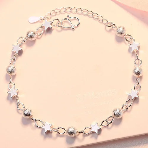 925 Sterling Silver Blue Crystal Bracelets For Women Korean Designer Hollow Adjustable Bracelets Luxury Party Jewelry Gift bracelete