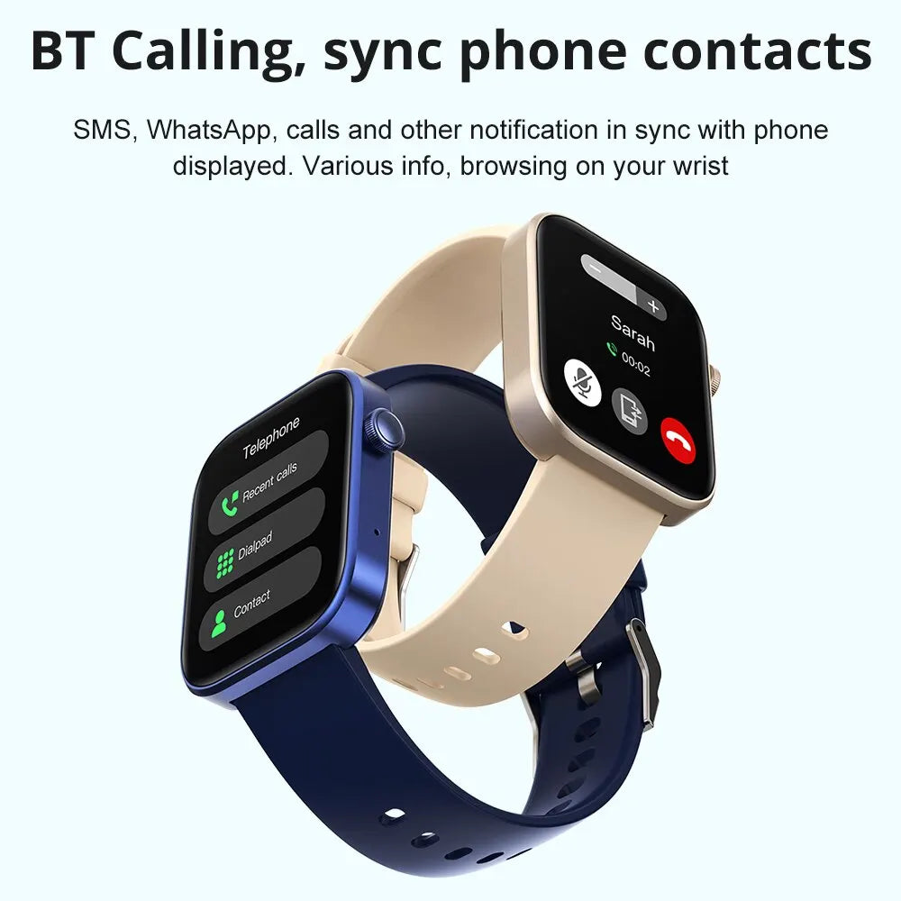 P71 Voice Calling Smartwatch Men Health Monitoring IP68 Waterproof Smart Notifications Voice Assistant Smart Watch Women watch