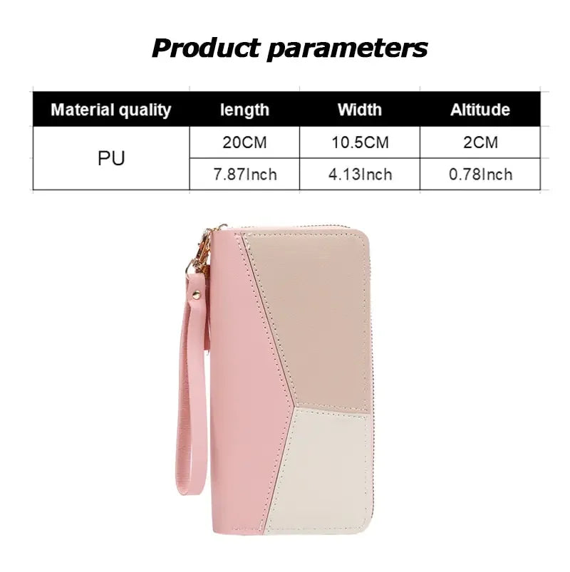 Fashion Zipper Wallets Womens Long Purses Handbags Coin Purse Cards Holder PU Leather Billfold Wallet bags