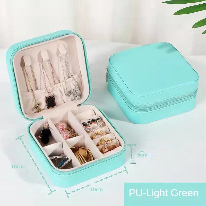 Jewelry Organizer Display Travel Jewelry Case Boxes Portable Jewelry Box Leather Storage Joyeros Organizador De Joyas jewellery box