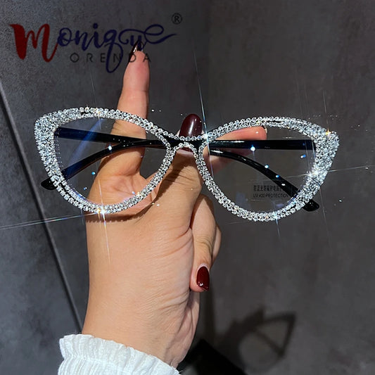 Sexy Cat Eye Anti Blue Light Glasses Women Luxury Designer Eyeglasses Frame Optical Computer Customize Reading pectacle Glasses