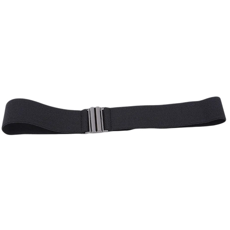 Women Elastic Band Wide Belts Simple Down Coat Waist Belt Female Buckle Black Strap Dress Decoration Accessories belt